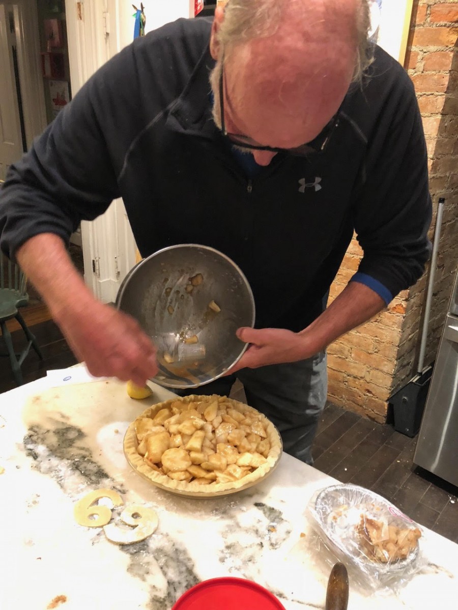 Peter making pie